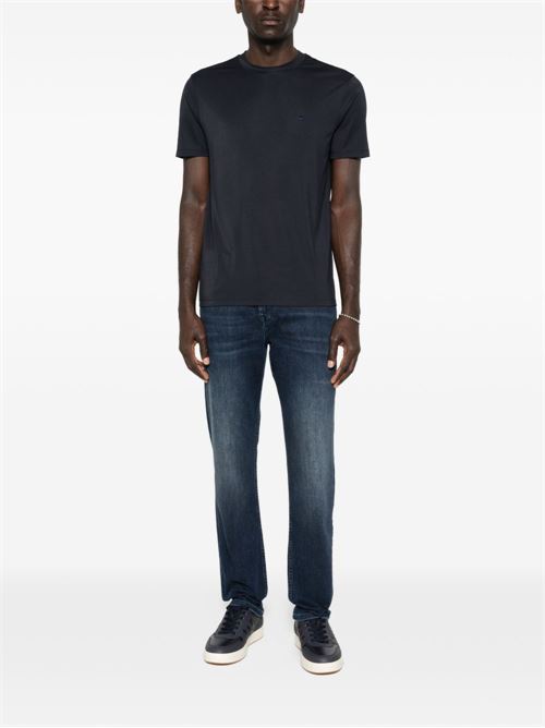 T-shirt uomo Emporio Armani blu con logo EMPORIO ARMANI | EM004586AF13721UB118